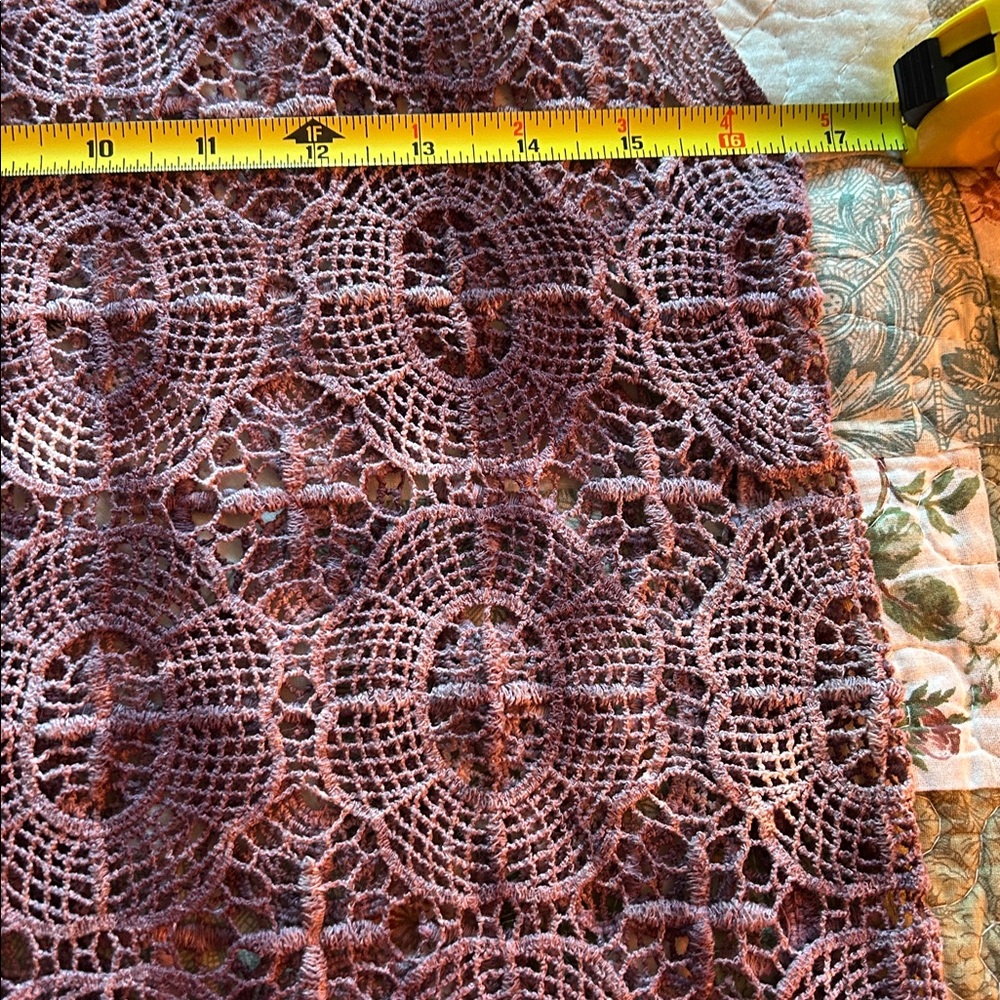 Dark Merlot Gothic Crochet tank top - Picture 3 of 6